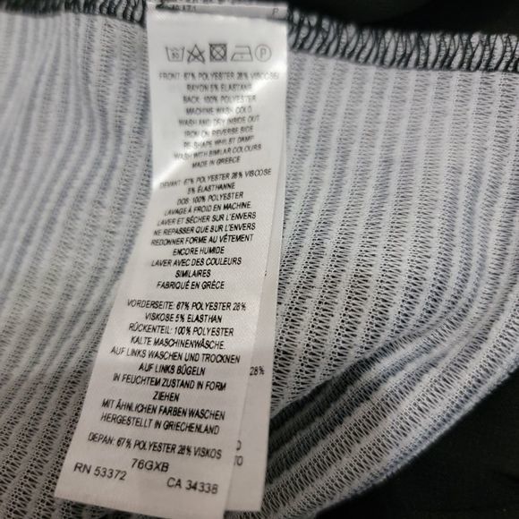 French Connection sleeveless Blouse size med black grey NWT pleated sheer back - Picture 7 of 8